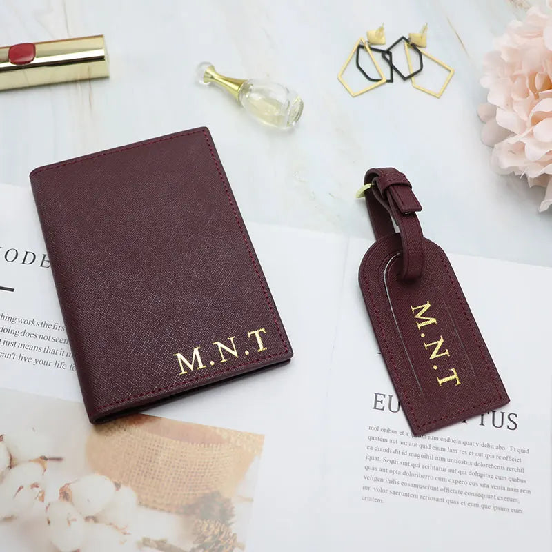 Velora Travel Set: Passport Holder & Luggage Tags